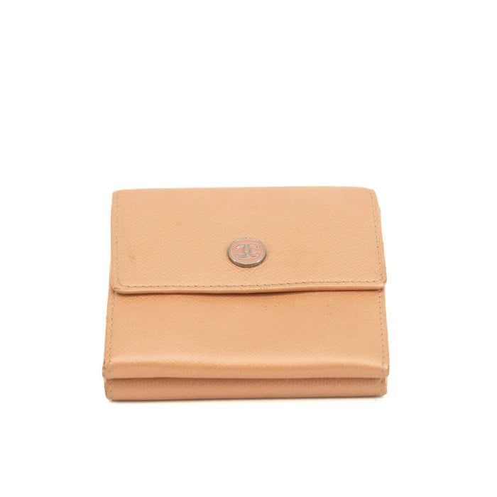 Chanel Pink Leather Compact Trifold Wallet #3715 by Bolt Boutique