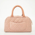 Chanel Pink Matlasse Caviar Skin Mini Boston Bag Handbag #2557 by Bolt Boutique
