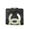Chanel Quilted Cambon Black Compact Wallet #3946