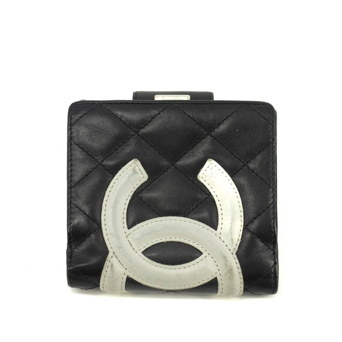 Chanel Quilted Cambon Black Compact Wallet #3946 by Bolt Boutique