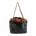 Chanel Quilted Glazed Leather Black / Red 2Way Shoulder Bag #3634 by Bolt Boutique