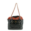 Chanel Quilted Glazed Leather Black / Red 2Way Shoulder Bag #3634 by Bolt Boutique