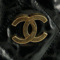 Chanel Quilted Glazed Leather Black / Red 2Way Shoulder Bag #3634 by Bolt Boutique