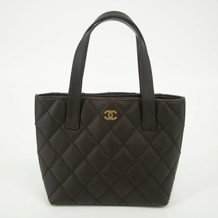 Chanel Quilted Lamb Skin Wild Stitch Tote Bag 8th Series #2526 by Bolt Boutique