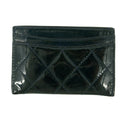 Chanel Quilted Patent Leaher Black Card Case #5869 by Bolt Boutique
