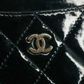 Chanel Quilted Patent Leaher Black Card Case #5869 by Bolt Boutique