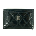 Chanel Quilted Patent Leaher Black Card Case #5869 by Bolt Boutique