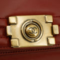 Chanel Red Lambskin Boy Shoulder Bag Series 15 -SKU #3335 by Bolt Boutique