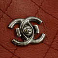 Chanel Red Lambskin Gunmetal Chain Shoulder Bag 20 Series #5862 by Bolt Boutique