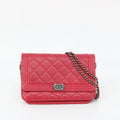 Chanel Red Matelasse Leather Boy Wallet On Chain Crossbody #1510 by Bolt Boutique
