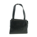 Chanel Satin Camellia Top Handle Black Leather Shoulder Bag 5 Series #3449 by Bolt Boutique