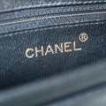 Chanel Satin Camellia Top Handle Black Leather Shoulder Bag 5 Series #3449 by Bolt Boutique
