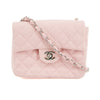 Chanel Small Single Flap Pink Cotton Shoulder Bag #4796