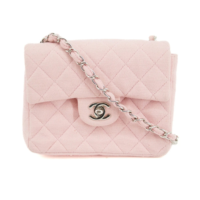 Chanel Small Single Flap Pink Cotton Shoulder Bag #4796 by Bolt Boutique