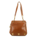 Chanel Triple CC Caviar Skin Chain Tote Bag Brown / Gold Fittings #2721 by Bolt Boutique