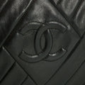 Chanel Vintage Diamond CC Camera Bag Chevron Lambskin Black 3 Series #2615 by Bolt Boutique