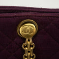 Chanel Vintage Purple Cotton Kisslock Shoulder Bag-#2533 by Bolt Boutique