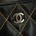 Chanel Wild Stitch Black Lamb Skin Hand Bag 3 Series #2702 by Bolt Boutique