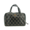 Chanel Wild Stitch CC Coco Mark Black Quilted Hand Bag #2704