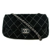 Chanel Wild Stitch Harako Flap Shoulder Bag 13 Series Black #2686