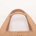 Chanel Wild Stitch Lambskin Top Handle Bowler Bag Beige Gold Metal Fittings 7 Series #2595 by Bolt Boutique