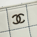 Chanel Wild Stitch White Lambskin Chocolate Bar Shoulder Bag #3640 by Bolt Boutique