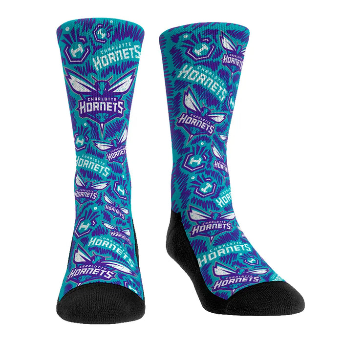 Charlotte Hornets - Logo Sketch by Rock 'Em Socks