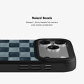 Marine Check | Navy Blue Checkered iPhone Case by KELAB