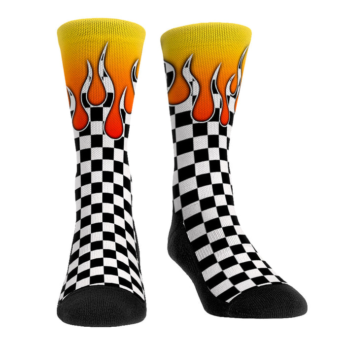 Checkerboard Flames by Rock 'Em Socks