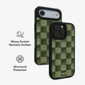 Juniper Grid | Green Checkered iPhone Case by KELAB