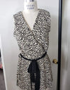 Cheetah Print Belted Romper