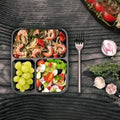 Chef's Star 3 Compartment Reusable Food Storage Containers with Lids by DailySale