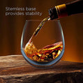 Chef's Star Stemless Wine Glasses Set of 6-17 Oz and Set of 6-21 Oz by DailySale