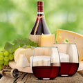 Chef's Star Stemless Wine Glasses Set of 6-17 Oz and Set of 6-21 Oz by DailySale