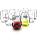 Chef's Star Stemless Wine Glasses Set of 6-17 Oz and Set of 6-21 Oz by DailySale