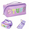 Chenille Letter Patches Cosmetic Bag by DailySale