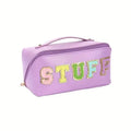 Chenille Letter Patches Cosmetic Bag by DailySale