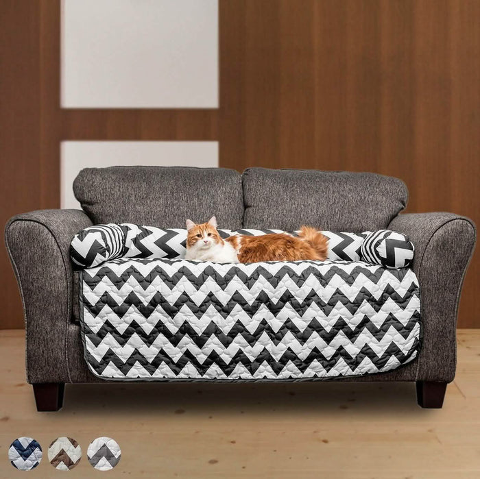 Chevron Reversible Quilted Pet Bed Chair Cover - Assorted Sizes by DailySale