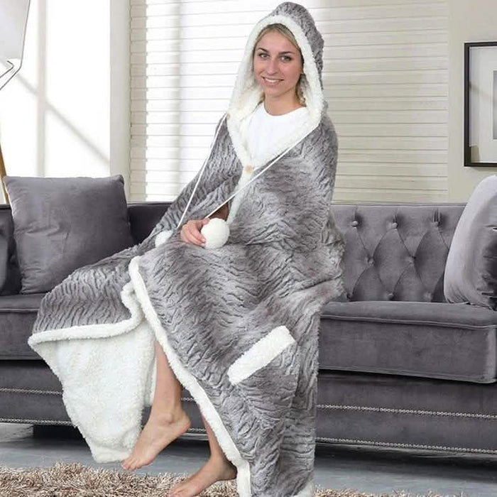 Chic Home Sherpa-Lined Hoodie Robe by DailySale