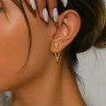 Chic Minimalist Triangle Design Earrings by DailySale