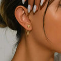 Chic Minimalist Triangle Design Earrings by DailySale
