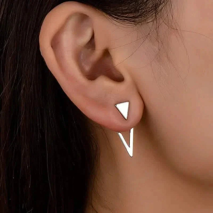 Chic Minimalist Triangle Design Earrings by DailySale