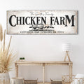 Chicken Family Farm Sign by Tailored Canvases