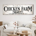 Chicken Family Farm Sign by Tailored Canvases