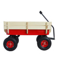 Children Outdoor Wagon All Terrain Pulling with Wood Railing Air Tires by DailySale