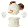 Children's Winter Knitted Wool Lining Warm Hat, Scarf, Glove Set For 2-5 Year Old Boys And Girls by DailySale