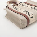 Chloe Woody Small Canvas & Leather 2 Way Handbag Beige #2477 by Bolt Boutique