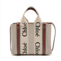 Chloe Woody Small Canvas & Leather 2 Way Handbag Beige #2477 by Bolt Boutique