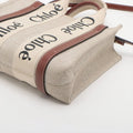 Chloe Woody Small Canvas & Leather 2 Way Handbag Beige #2477 by Bolt Boutique