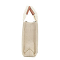Chloe Woody Small Canvas &amp; Leather 2 Way Handbag Beige x black #2694 by Bolt Boutique